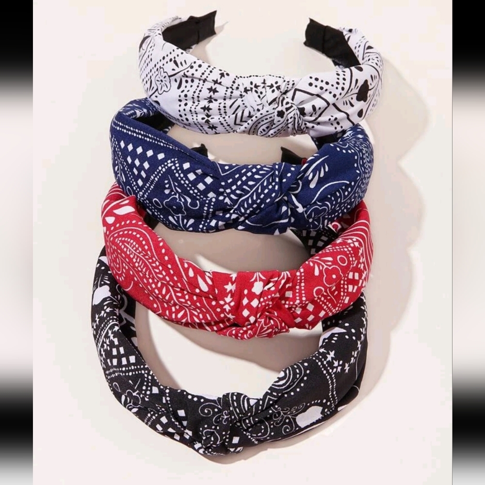 4pcs Headband Knot Hair Hoop Accessory
